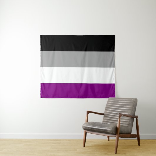 Tenture Drapeau asexué 50 x 60 (En situation (horizontale))