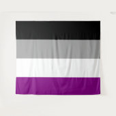 Tenture Drapeau Asexué Extra Large LGBT (Devant (Horizontal))
