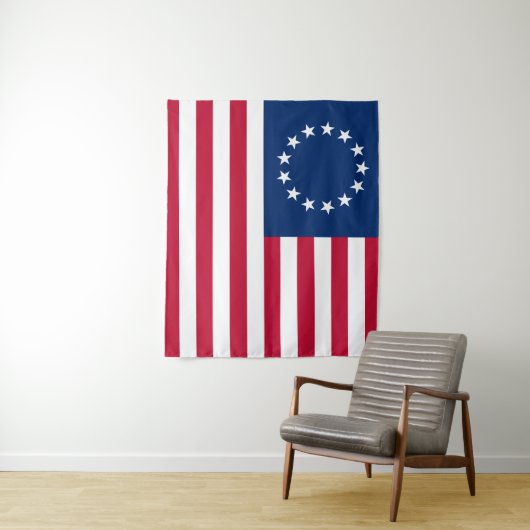 Tenture Drapeau Betsy Ross Old Glory américain (En situation)