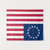 Tenture Drapeau Betsy Ross Old Glory américain (Devant (Horizontal))