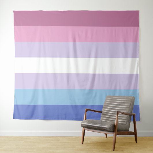 Tenture Drapeau Bigender Extra Large LGBT (En situation (horizontale))