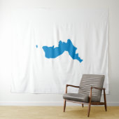 Tenture Drapeau coréen d'unification (En situation (horizontale))