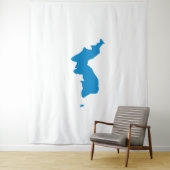 Tenture Drapeau coréen d'unification (En situation)