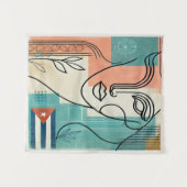 Tenture drapeau cuba (Devant (Horizontal))