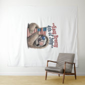 Tenture Drapeau d'accrochage du connecteur 4 juillet (En situation (horizontale))