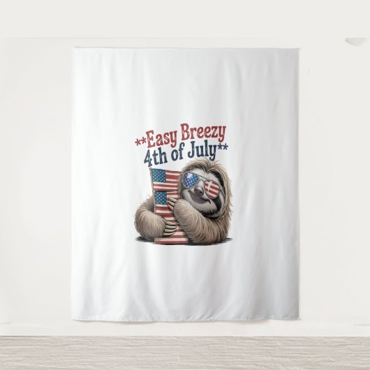 Tenture Drapeau d'accrochage du connecteur 4 juillet (Devant)