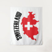 Tenture Drapeau de carte Suisse (Devant)
