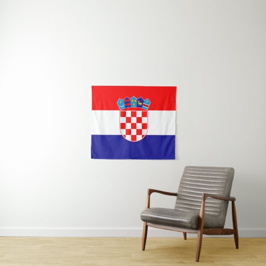 Tenture Drapeau de Croatie (En situation (horizontale))