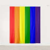 Tenture Drapeau de fierté arc-en-ciel horizontal (Devant)