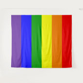 Tenture Drapeau de fierté arc-en-ciel vertical (Devant (Horizontal))