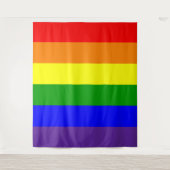Tenture Drapeau de fierté arc-en-ciel vertical (Devant)