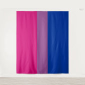 Tenture Drapeau de fierté bisexuel horizontal (Devant)