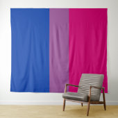 Tenture Drapeau de fierté bisexuel vertical (En situation (horizontale))