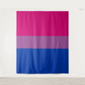 Tenture Drapeau de fierté bisexuel vertical (Devant)