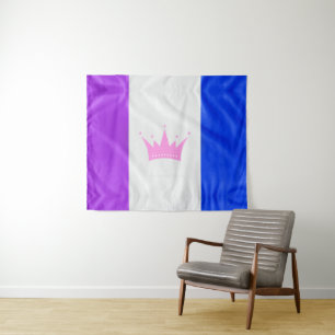 Tenture Drapeau de fierté de la culture drag de SlipperyJo