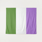 Tenture Drapeau de fierté genderqueer (Devant (Horizontal))