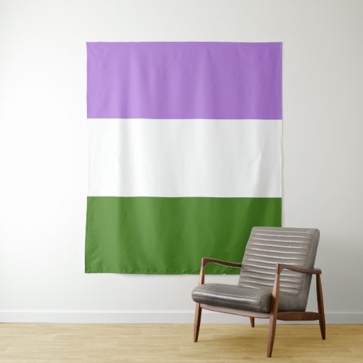 Tenture Drapeau de fierté genderqueer (En situation)