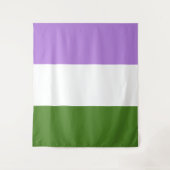 Tenture Drapeau de fierté genderqueer (Devant)