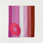 Tenture Drapeau de fierté lesbienne au rouge à lèvres Slip (Devant)