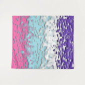 Tenture Drapeau de fierté multisexuel funky trippy ondulé (Devant (Horizontal))