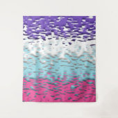 Tenture Drapeau de fierté multisexuel funky trippy ondulé (Devant)