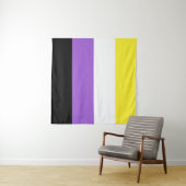 Tenture Drapeau de fierté non binaire (En situation (horizontale))