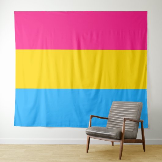 Tenture Drapeau de fierté pansexuelle horizontal (En situation (horizontale))