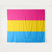 Tenture Drapeau de fierté pansexuelle horizontal (Devant (Horizontal))