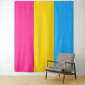 Tenture Drapeau de fierté pansexuelle horizontal (En situation)