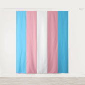 Tenture Drapeau de fierté transgenre horizontal (Devant)