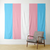 Tenture Drapeau de fierté transgenre vertical (En situation (horizontale))
