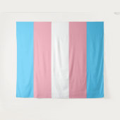 Tenture Drapeau de fierté transgenre vertical (Devant (Horizontal))