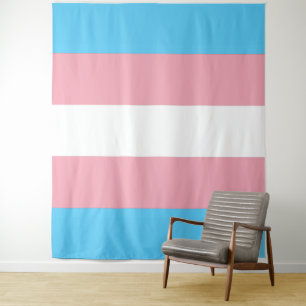 Tenture Drapeau de fierté transgenre vertical