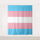 Tenture Drapeau de fierté transgenre vertical (Devant)