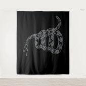Tenture Drapeau de Gadsden Ne Marchez pas sur Moi Gris (Devant)