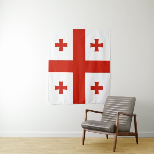 Tenture Drapeau de Géorgie (En situation)