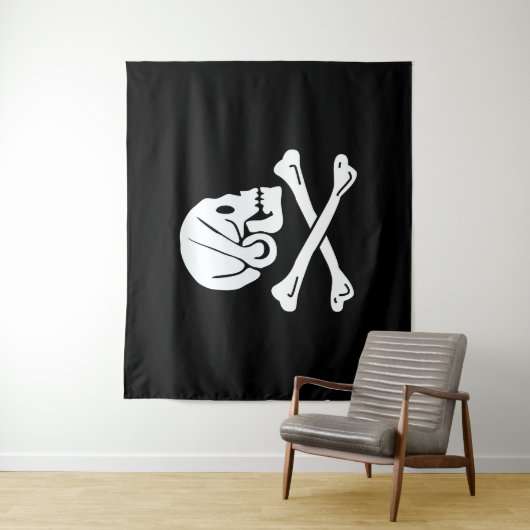 Tenture Drapeau de Henry Every Drapeau de Pirate (En situation)