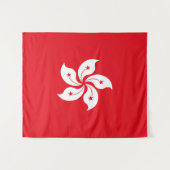 Tenture Drapeau de Hong Kong (Devant (Horizontal))
