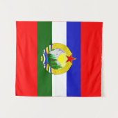 Tenture Drapeau de la Cascadie socialiste (Devant (Horizontal))