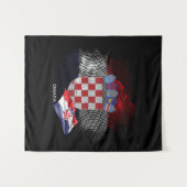 Tenture Drapeau de la Croatie (Devant (Horizontal))