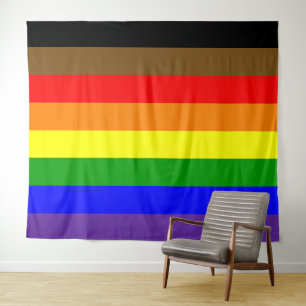 Tenture Drapeau de la fierté arc-en-ciel de Philadephia ho
