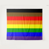 Tenture Drapeau de la fierté arc-en-ciel de Philadephia ho (Devant (Horizontal))