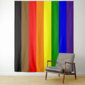 Tenture Drapeau de la fierté arc-en-ciel de Philadephia ho (En situation)