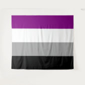 Tenture Drapeau de la fierté asexuée horizontal (Devant (Horizontal))