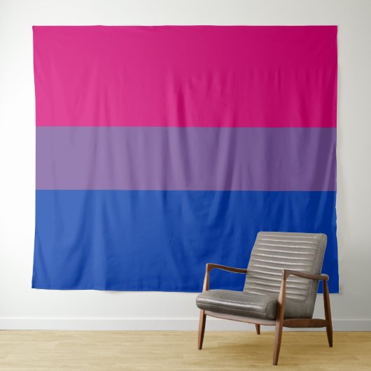 Tenture Drapeau de la fierté bisexuelle (En situation (horizontale))