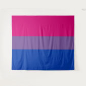 Tenture Drapeau de la fierté bisexuelle (Devant (Horizontal))