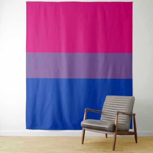 Tenture Drapeau de la fierté bisexuelle (En situation)
