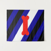 Tenture Drapeau de la fierté de jeu de chiots de SlipperyJ (Devant (Horizontal))