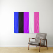 Tenture Drapeau de la Fierté Genderfluide (En situation (horizontale))