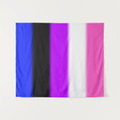 Tenture Drapeau de la Fierté Genderfluide (Devant (Horizontal))